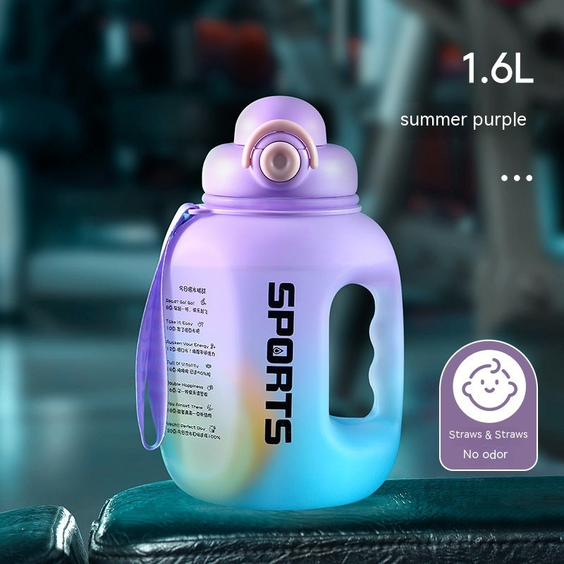 Sports water bottle 1.6L & 2.5L – BPA-free, modern & robust | Fitness drinking bottle with handle
