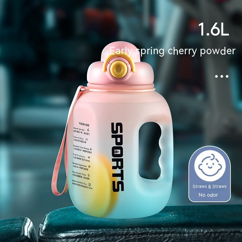 Sports water bottle 1.6L & 2.5L – BPA-free, modern & robust | Fitness drinking bottle with handle