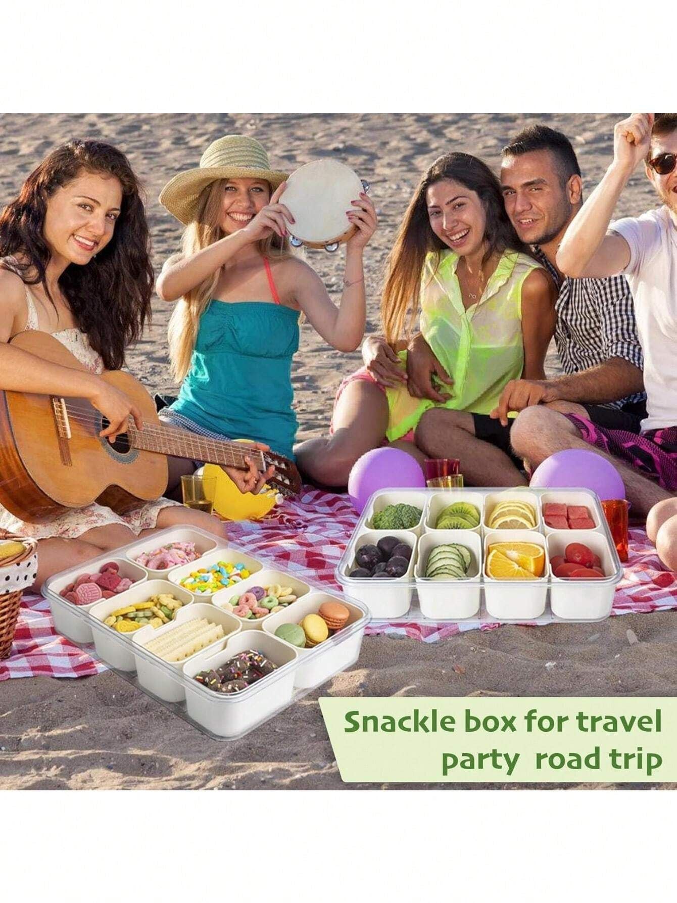 Snack box with compartments – Leak-proof lunch box | Perfect for children, the office, university, and outdoor use