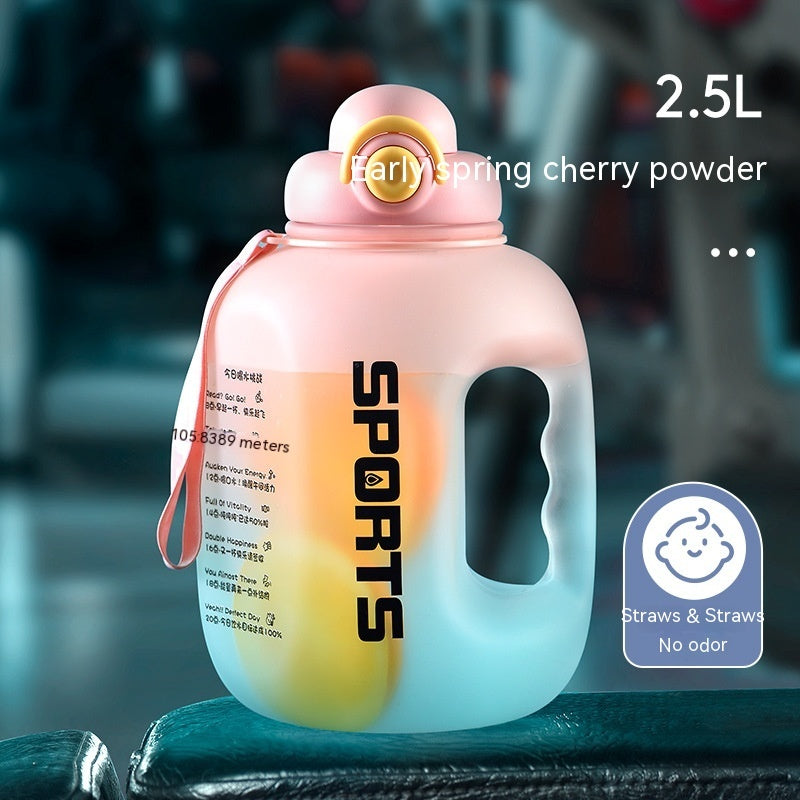 Sports water bottle 1.6L & 2.5L – BPA-free, modern & robust | Fitness drinking bottle with handle