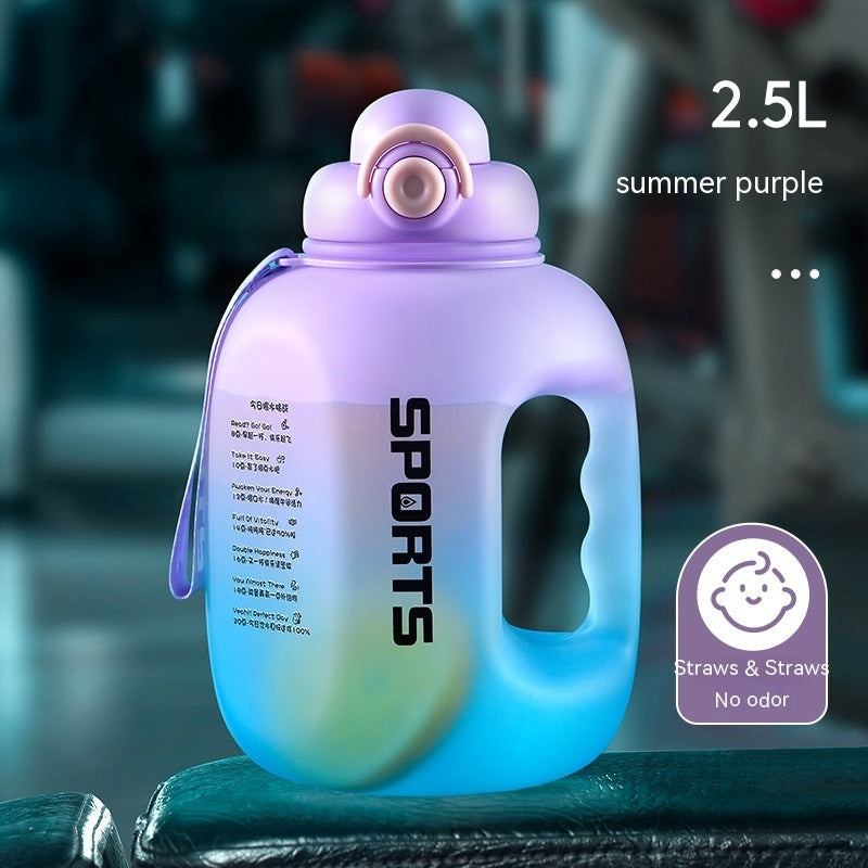 Sports water bottle 1.6L & 2.5L – BPA-free, modern & robust | Fitness drinking bottle with handle