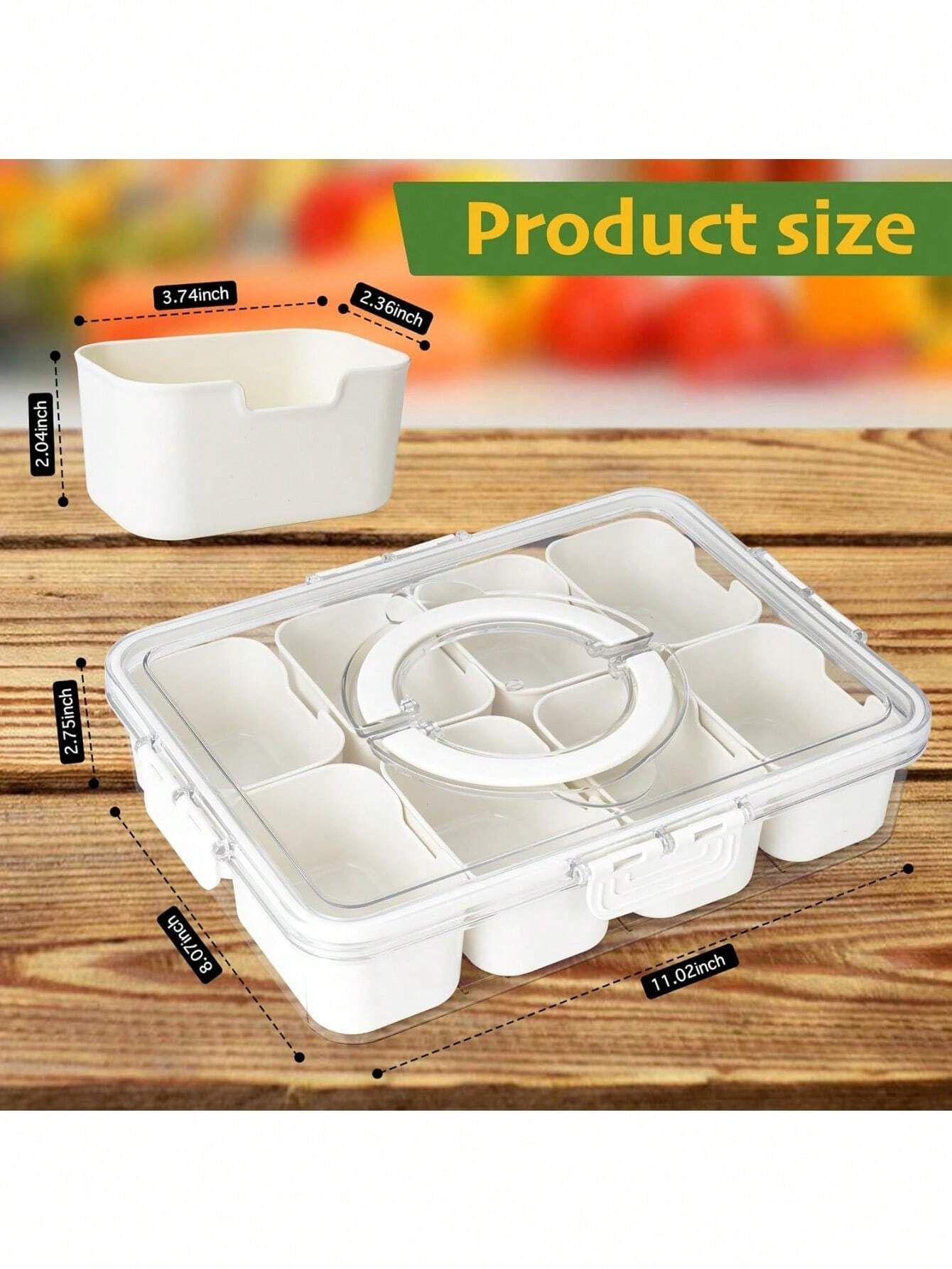 Snack box with compartments – Leak-proof lunch box | Perfect for children, the office, university, and outdoor use