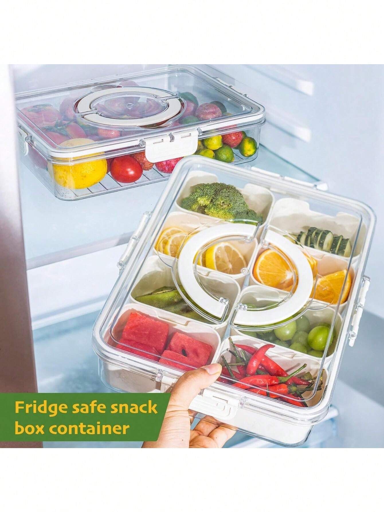 Snack box with compartments – Leak-proof lunch box | Perfect for children, the office, university, and outdoor use