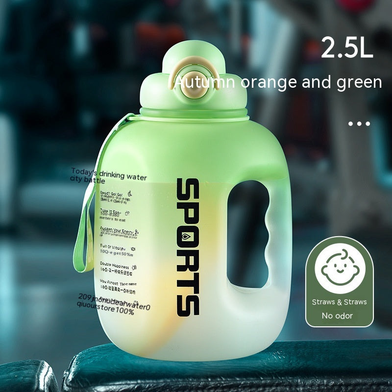 Sports water bottle 1.6L & 2.5L – BPA-free, modern & robust | Fitness drinking bottle with handle